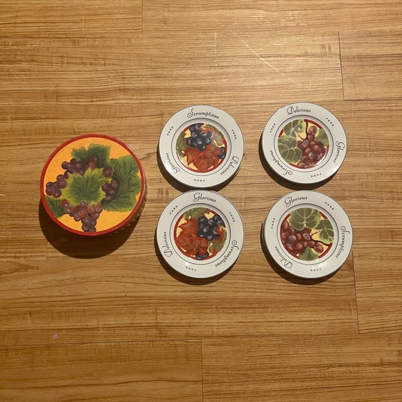 4pc The Monkey and the Peddler 6.5'' Dessert Plates Vendange - Picture 8 of 10